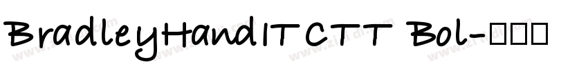 BradleyHandITCTT Bol字体转换